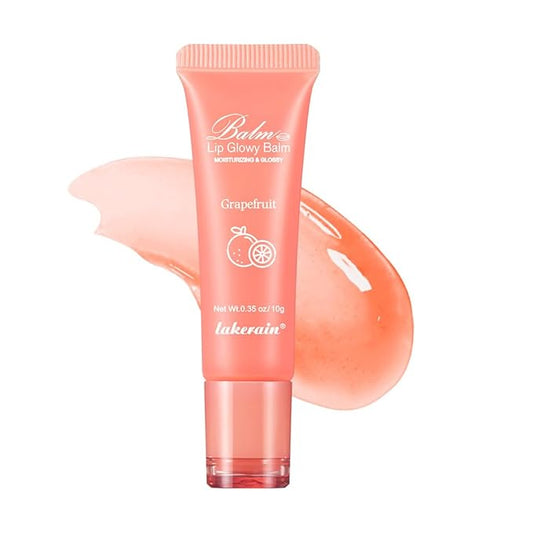 Hydrating Lip Butter Balm for a Glossy Finish and Lip Glow - Lip Glowy Balm with Summer-worthy Fragrance | Vegan Lip Care (#3-Grapefruit)-VivaGrace Women
