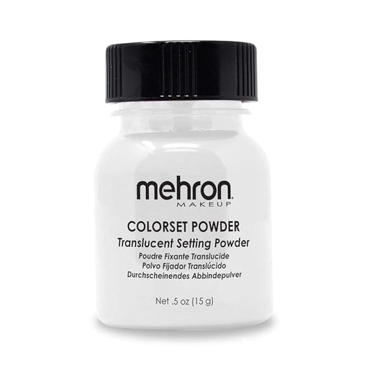Mehron Makeup Colorset Powder | Translucent Powder Setting Powder | Face Powder For Special Effects, Halloween, & Film 0.5 oz (14 g)-VivaGrace Women