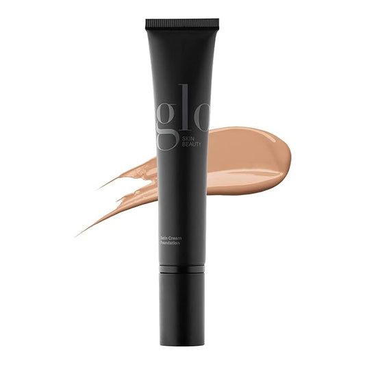 Glo Skin Beauty Satin Cream Foundation Makeup for Face, Golden Dark - Full Coverage, Semi Matte Finish, Conceal Blemishes & Even Skin Tone-VivaGrace Women