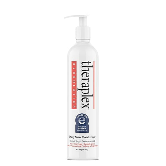 Theraplex Hydro Lotion (8 oz) - No Parabens or Preservatives, Noncomedogenic, and Hypoallergenic, Fragrance-Free, Dermatologist recommended - National Eczema Association Seal of Approval-VivaGrace Women