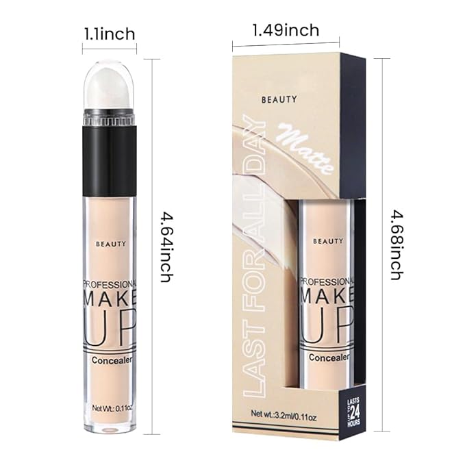 1 Pack Liquid Foundation Cream for Face Makeup,Durable Full Coverage Matte Concealer Make Up,Oil Control & Waterproof Base Primer -0.35 Fl.Oz (01#)-VivaGrace Women