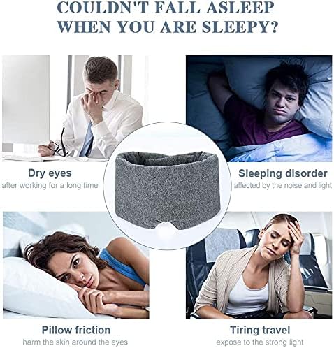 FRESHME Cotton Eye Mask for Sleeping in Gift Box - Soft and Adjustable Extensions Sleep Mask with Earplugs and Pouch for Women and Men, Blackout Cover for Night Travel Relaxation-VivaGrace Women