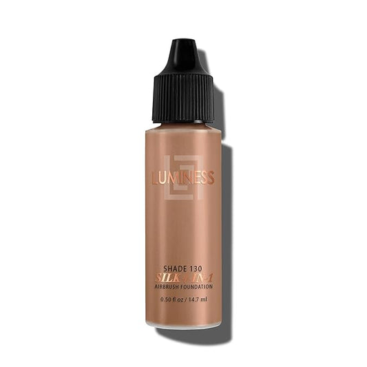 Luminess Air Silk 4-In-1 Airbrush Foundation- Foundation, Shade 130 (.5 Fl Oz) - Sheer to Medium Coverage - Anti-Aging Formula Hydrates and Moisturizes - Professional Makeup Kit for Cordless Air Brush-VivaGrace Women