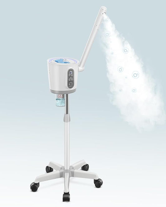 Kingsteam Professional Facial Steamer with Ozone - Ionic Nano Hot Mist Steamer with Large Capacity and 30 Min Timer for Estheticians, Beauty Salons, and Home Skin Care Use-VivaGrace Women