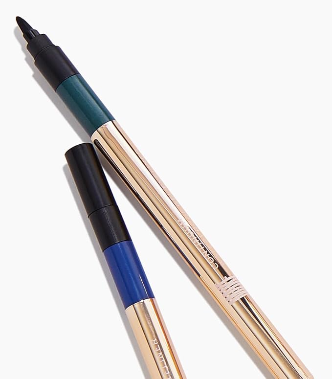 MAKE Beauty Continuum Waterproof Gel Eyeliner Pencil. Creamy, Pigmented Multi-Use, including Waterline with Built-in Sharpener and Blending Brush. Smudge-Proof Makeup. Shade - Celestial, Champagne