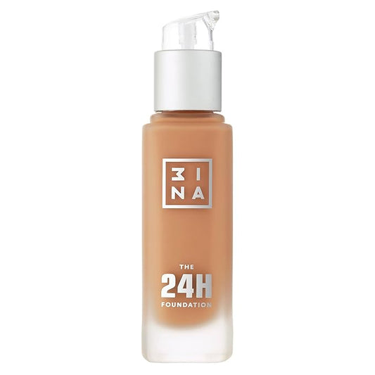 3INA The 24H Foundation 654-24H Long-Wearing Formula - Medium To High Buildable Coverage - Smooth Matte Finish - Expanded Shade Selection - Waterproof, Cruelty Free, Vegan Makeup - 1.01 Oz-VivaGrace Women