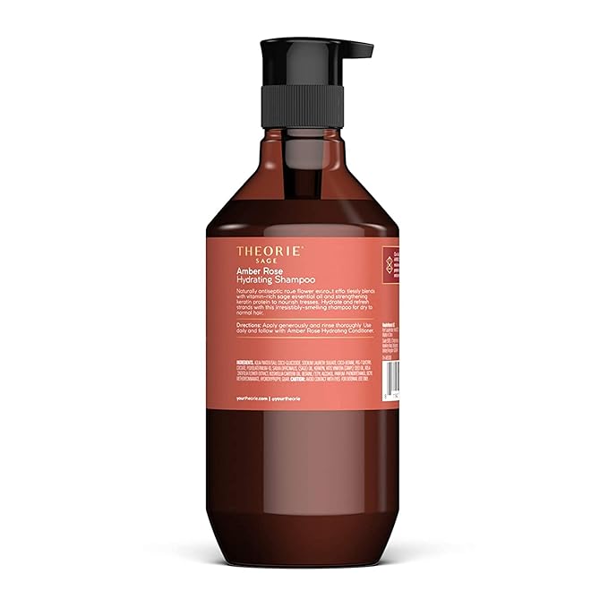 Theorie Amber Rose Hydrating Shampoo- Refresh & Hydrate, Irresistible Scent of Rose, Jasmine & Amber, Suited for All Hair Types-Color & Keratin Treated Hair, 400ML-VivaGrace Women