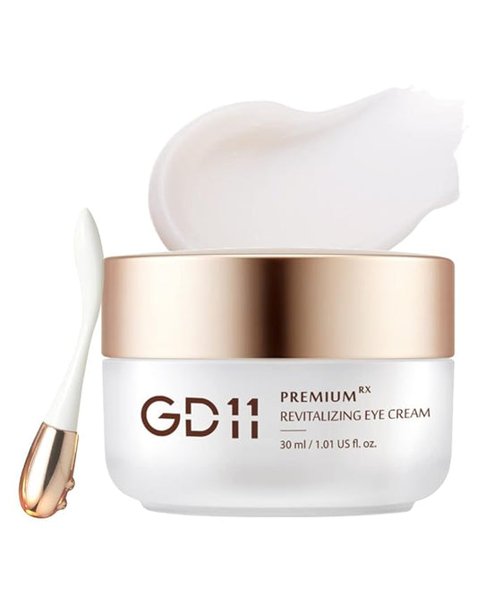 GD11 Premium RX Revitalizing Eye Cream | Anti-Aging & Anti-Wrinkle Cream for Elasticity Care with Stem Cell Extract & Shea Butter | Hydrating, Soothing, and Cooling Cream with Metal Massager, 1.01 oz.-VivaGrace Women