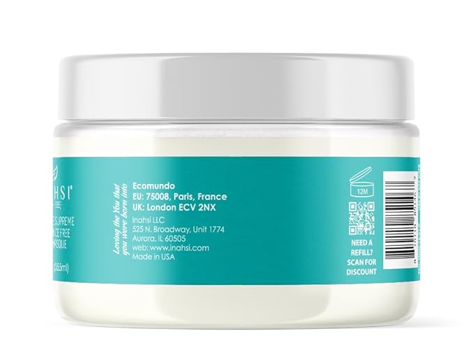 Moisture Supreme Fragrance Free Hair Masque | Deep Conditioner for Men, Women, or Kids with Curly Hair | Hair Products for Naturally Curly Hair 12 oz | Made in the USA-VivaGrace Women