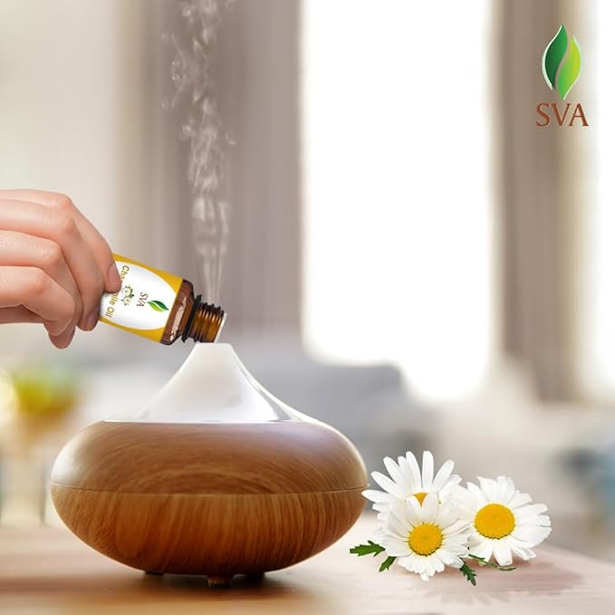 SVA Chamomile Essential Oil – 1/3 Fl Oz – 100% Natural Chamomile Oil - for Diffuser, Hair Care, Face, Skin Care, Aromatherapy, Scalp and Body Massage, Soap and Candle Making-VivaGrace Women