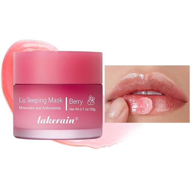 Sleeping Lip Mask, Long-Lasting Nourish & Hydrate Lip Mask, Lip Balm, Lip Oil, Lip Skin Care, Hydrating, Moisturizing Lip Lines Night Sleep Care Lip Anti-chapped Lip Cream (02# Berry)-VivaGrace Women