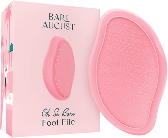 Bare August Glass Foot File Callus Remover- Heel Scraper & in Shower Foot Scrubber Dead Skin Remover - Pedicure Foot Buffer for Soft Feet-VivaGrace Women
