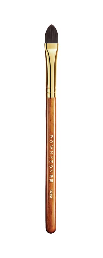 Desert Oak Series Liquid-Sculpt Pro Concealer Brush - Wide Teardrop Head for Under Eyes & Redness, Bubinga Wood, Brass Ferrule (CM 194)-VivaGrace Women