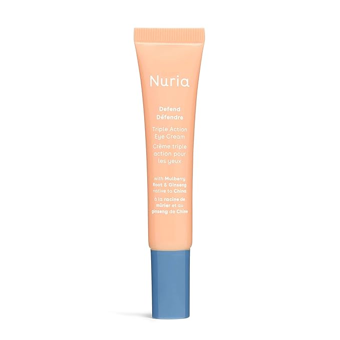 Nuria - Defend Triple Action Eye Cream for Dark Circles, Puffiness and Fine Lines, Nourishing Under Eye Cream with Ginseng and Mulberry Root, 15mL/0.5 fl oz-VivaGrace Women