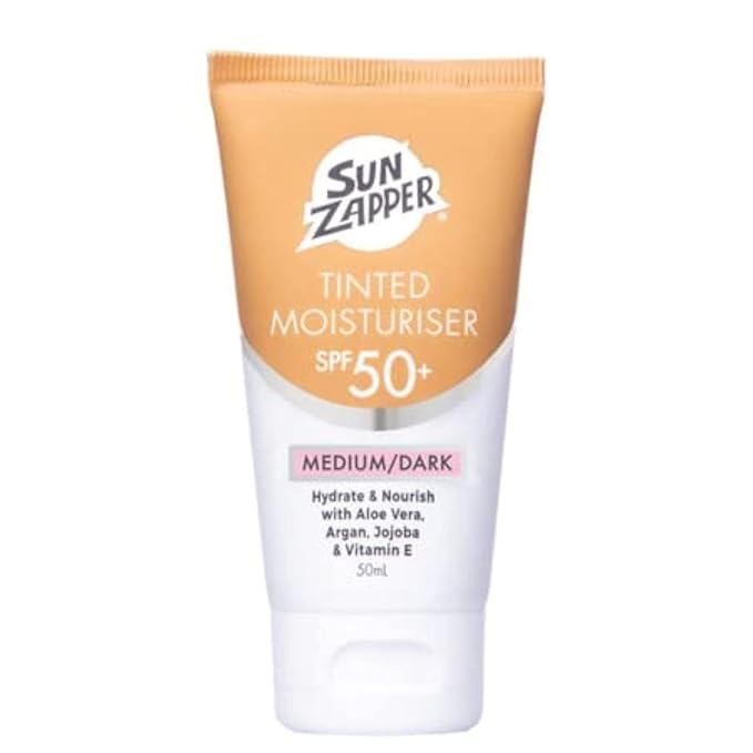 Sun Zapper BB Cream Tinted Moisturiser SPF 50+ Aloe Vera, Kakadu Plum, Jojoba, Vitamin E 50mL 1.69oz (Medium/Dark) Moisturizer Made in Australia-VivaGrace Women