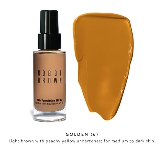 Bobbi Brown Bobbi Brown Skin Foundation SPF 15 - Golden #6, 1 fl oz-VivaGrace Women