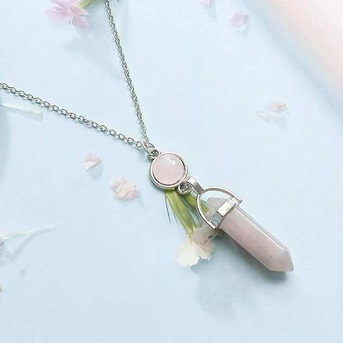 Turquoise Crystal Necklace for Women Hexagonal Healing Gemstone Spiritual Energy Pendant Necklace Jewelry for Women-VivaGrace Women