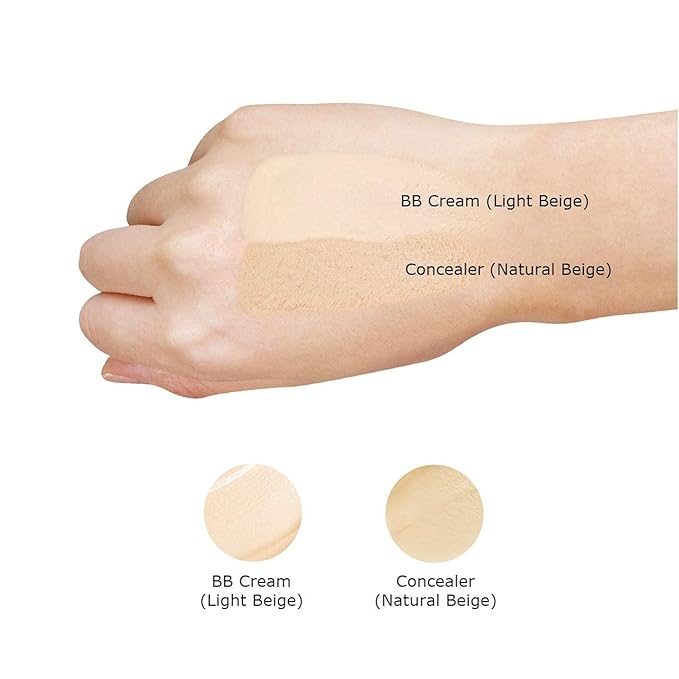 YADAH Silky Fit Concealer BB Cream (21 Light Beige, 1.18fl oz) - 2-in-1 Korean Makeup for Flawless Skin, Tinted Moisturizer for Blemish Cover. Long-Lasting, All-Day Wear.-VivaGrace Women