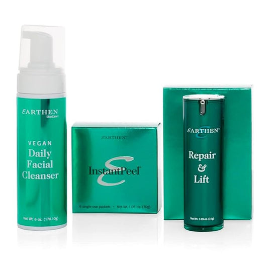 Earthen Skincare Ultimate Skincare Set - Handcrafted Artisanal Skin Care Collection of moisturizers, Face Wash, Anti-Wrinkle - Hydrating Skin Forumula for Healthy Skin (Skincare Power Trio)-VivaGrace Women