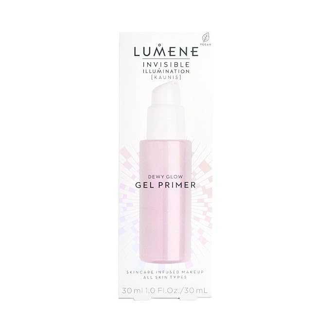 Lumene Dewy Glow Gel Primer - Invisible Illuminating Primer + Hydrating Gel for Radiant Glowing Skin - Lightweight Brightening Face Primer for Makeup + 24hr Visibly Smoother Skin (1oz)-VivaGrace Women