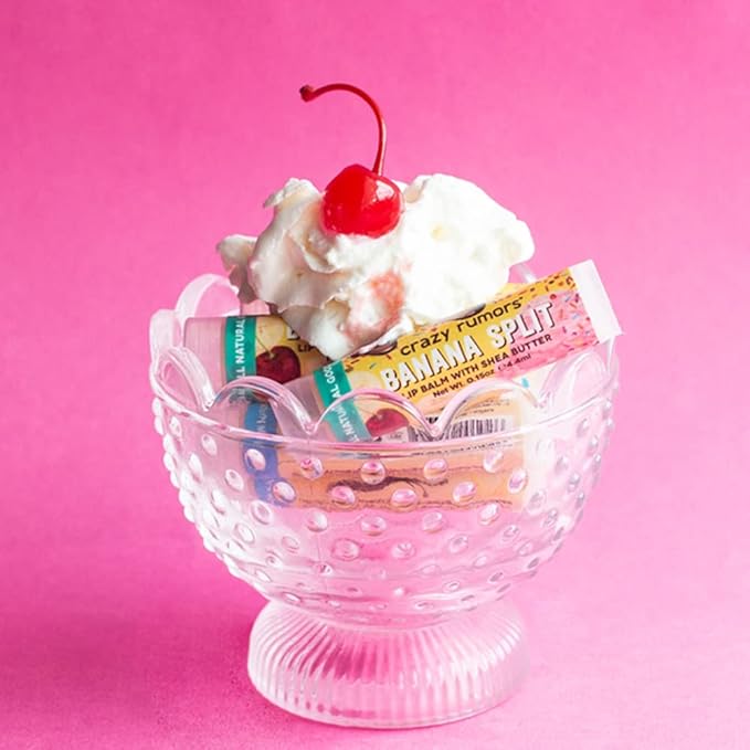 Crazy Rumors Banana Split Lip Balm. 100% Natural, Vegan, Plant-Based, Made in USA (1-Pack)-VivaGrace Women