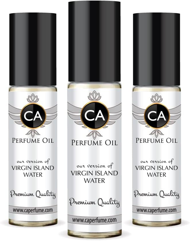 CA Perfume Club Impression of Virgin Island Water For Women & Men Replica Fragrance Body Oil Dupes Attar Roll-On 0.3 Fl Oz-X3-VivaGrace Women