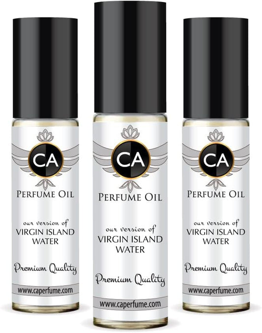 CA Perfume Club Impression of Virgin Island Water For Women & Men Replica Fragrance Body Oil Dupes Attar Roll-On 0.3 Fl Oz-X3-VivaGrace Women