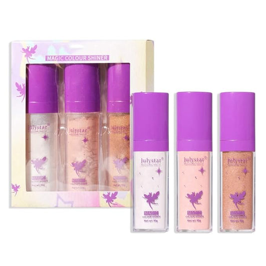 Highlighter Makeup Stick - Patting Powder, Body Glitter Fairy Dust Glitter Fairy Makeup Powder Stick Patting Powder Glitter Contour Blush Powder Face Brightens for Face Body Hair Makeup Kit - 3 Colors-VivaGrace Women