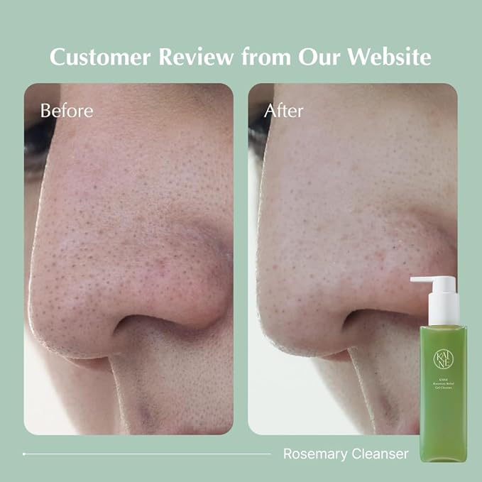 KAINE Rosemary Relief Gel Cleanser | Pore Care with Rosemary Extract, BHA and Triple Hyaluronic Acid for Deep Hydration and Soothing for All Skin Type, Korean Skincare 5.07 fl oz/150ml