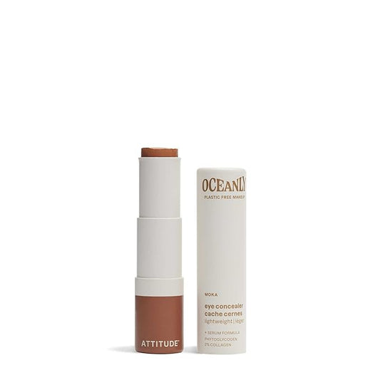 ATTITUDE Oceanly Light Coverage Under Eye Concealer Stick, Titanium Dioxide-Free, EWG Verified, Plastic-Free, Vegan & Cruelty-free Makeup, Moka, 0.2 Ounces-VivaGrace Women