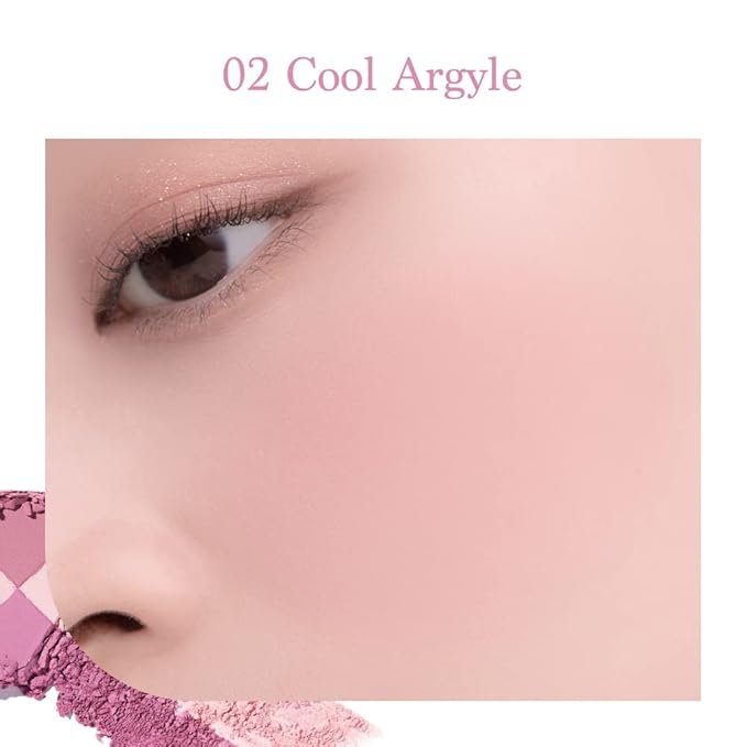 Dasique Blending Mood Cheek #05 Violet Knit l Vegan, Cruelty-Free l 4 Blendable Shades in Lightweight, Long-lasting, Smooth Powder-VivaGrace Women