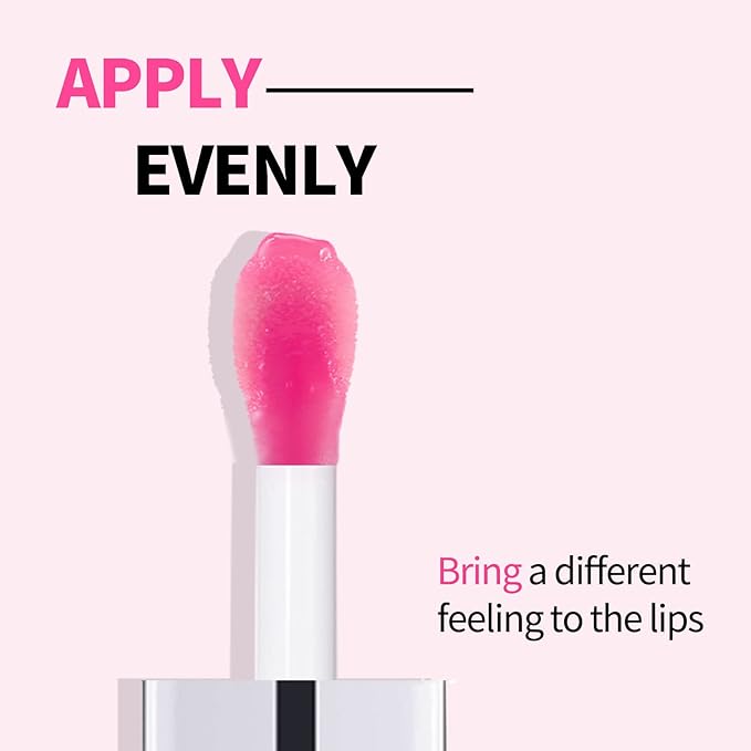 Boobeen Hydrating Lip Oil, Clear Lip Gloss Plumper, Lip Balm for Dry Cracked Lips,Long Lasting Lip Moisturizer Oil for Smoother Lip-VivaGrace Women