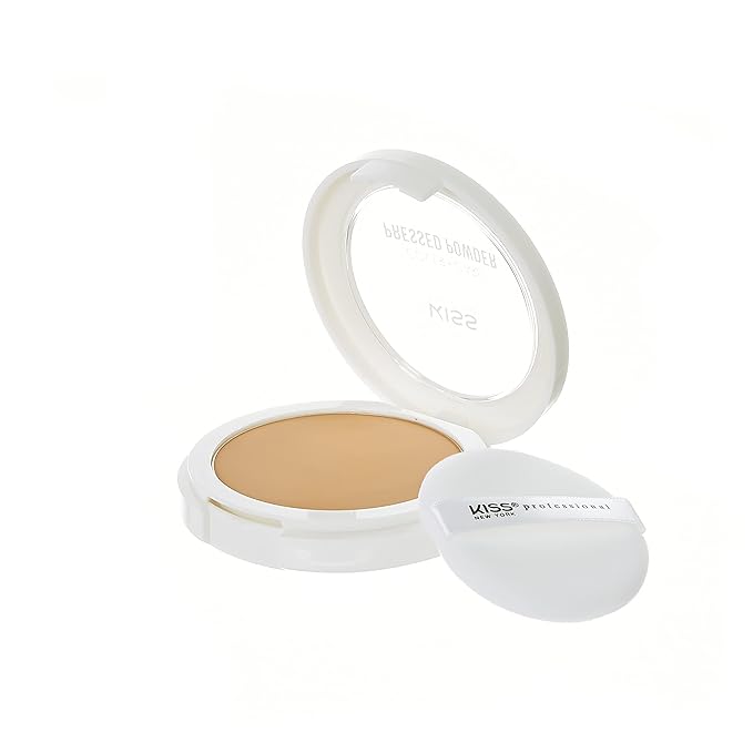 KISS Cover and Care Acne Control Pressed Powder Shine Free Face Light Weight Makeup Setting Powder - APP335 (Cappuccino)-VivaGrace Women