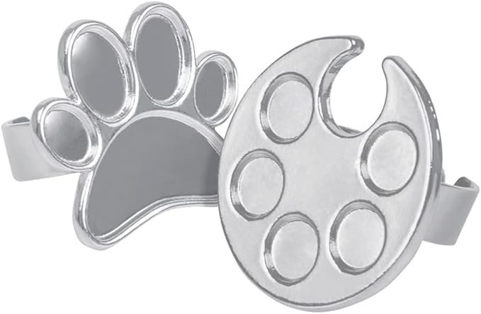 2 Pcs/Lot Mini Manicure Palette Wearable Metal Nail Art Polish Holder Paint Palette Finger Rings Nail Art Tools Palettes Palette Cups-VivaGrace Women