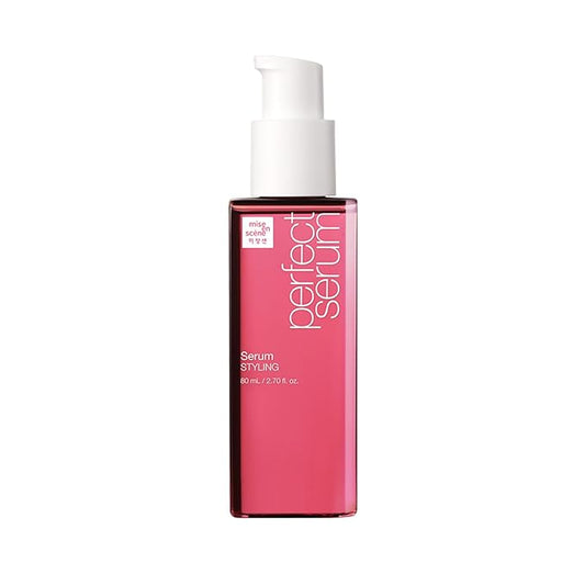 Mise En Scene Perfect Styling Serum for Heat Damage Protection - Hair Serum for holding Bounce, Hair Essence for Long Lasting Curl, Powdery Scent, with Argan Oils, 2.70 fl. Oz-VivaGrace Women