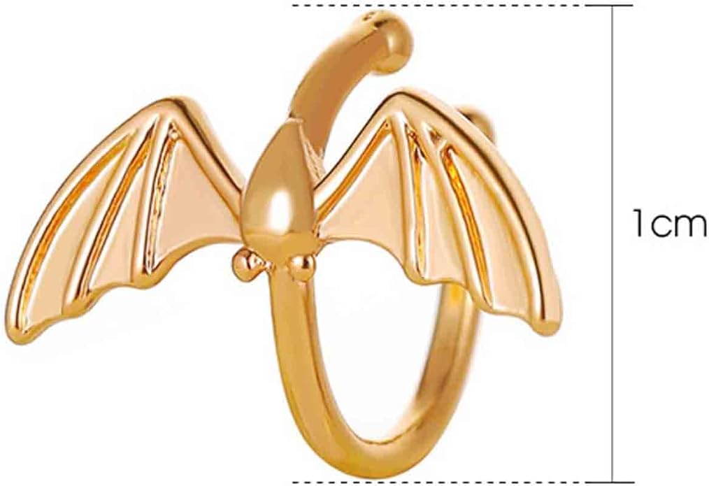 Gothic Bat Cuff Earrings Gold Bat Ear Cuffs Non Pierced Earrings Punk Animal Earrings Cool Vampire Earrings Jewelry for Women and Girls Gifts-VivaGrace Women