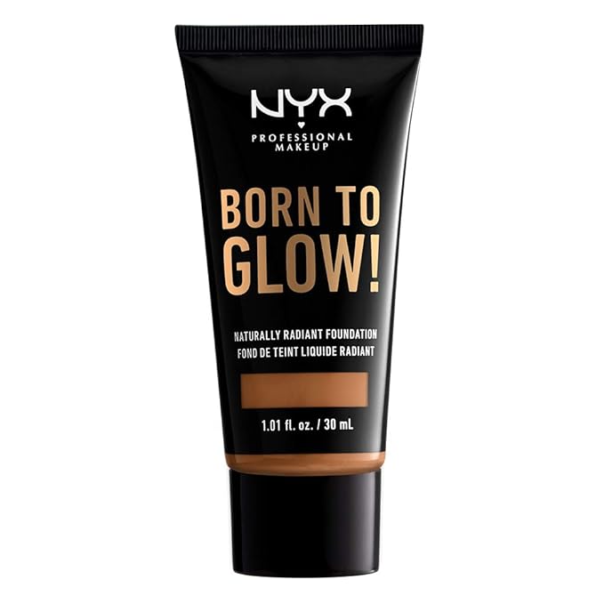 NYX PROFESSIONAL MAKEUP Born To Glow Naturally Radiant Foundation, Medium Coverage - Almond-VivaGrace Women