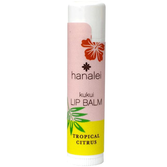 Hanalei Lip Balm and Moisturizer - Natural Kukui Oil and Beeswax Lip Moisturizer to Hydrate and Replenish Dry, Chapped Lips - Made in USA - Tropical Citrus-VivaGrace Women