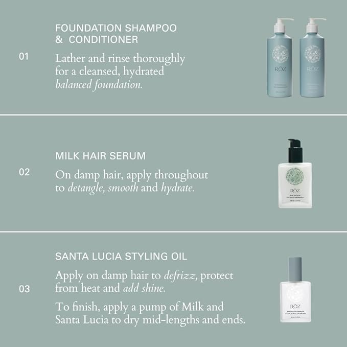 RŌZ Foundation Shampoo For All Hair Types & Textures | Hydrating, Balancing & Cleansing For Healthy Hair| Vegan, Color-Safe, Free of Silicone, Paraben, SLS | Strengthens & Nourishes 10.1 oz/300 mL-VivaGrace Women