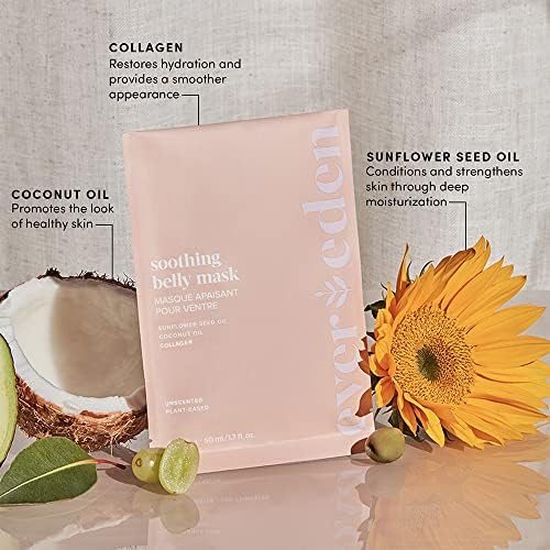 Evereden Soothing Belly Mask - 4 Belly Masks for Pregnant Women 2nd & 3rd Trimester - Hydrating, Nourishing, & Soothing Pregnancy Skin Care Belly Masks - Clean & Vegan Pregnancy & Maternity Products-VivaGrace Women