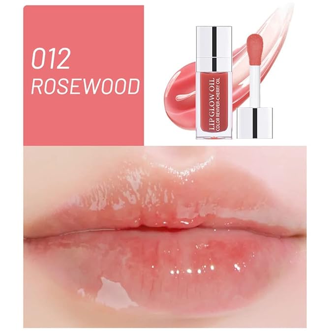 Plumping, Hydrating Lip Gloss - Long Lasting, Non-sticky Tinted Balm Revitalizes Dry Lips (ROSEWOOD)-VivaGrace Women