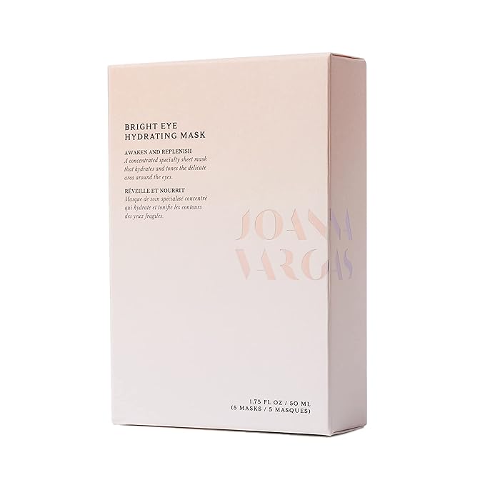 Joanna Vargas Bright Eye Hydrating Mask. Concentrated Ultra-Luxe Bamboo Hydration Sheet Masks Target Dark Circles, Expression Lines and Skin Tone. 5 Sheets (0.35 oz/sheet)-VivaGrace Women