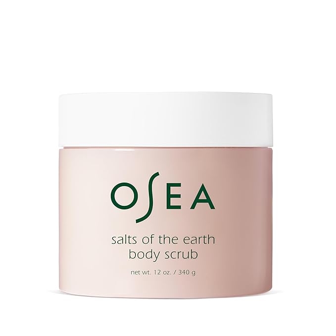 OSEA Salts of the Earth Body Scrub 12 oz - Pink Himalayan Salt Scrub - Gentle Body Exfoliation Skincare - Ideal Spa Gift for Pampering - Clean Beauty & Vegan Body Care-VivaGrace Women