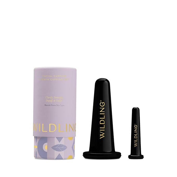 WILDLING Lumin Cupping Set I Facial Cupping Tools to Decrease Puffiness, Increase Collagen Production, Sculpt Cheeks + Chin, Detox + Clear Breakouts-VivaGrace Women