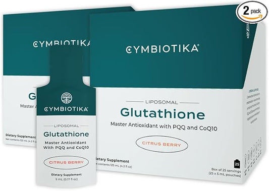 CYMBIOTIKA Liposomal Glutathione Supplement – PQQ, CoQ10 & Antioxidants for Detox, Brain, Energy, Immune Support – Advanced Absorption for Cellular Health & Longevity, Citrus Berry, 2 Month Supply-VivaGrace Women