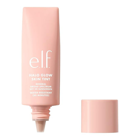 e.l.f. Halo Glow Skin Tint SPF 50, Tinted Moisturizer For Light, Buildable Coverage, Creates A Natural Glow, Vegan & Cruelty-Free, 11 Tan Warm-VivaGrace Women