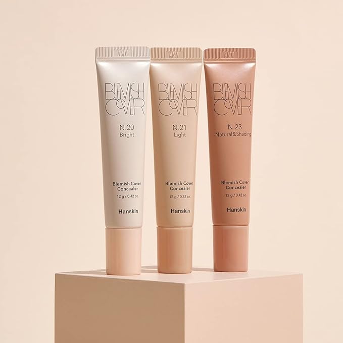 Hanskin New Blemish Cover Full Coverage Concealer, Semi Matte Creamy Formula, Flawless Finish, Korean Cosmetic [Natural/12g]-VivaGrace Women