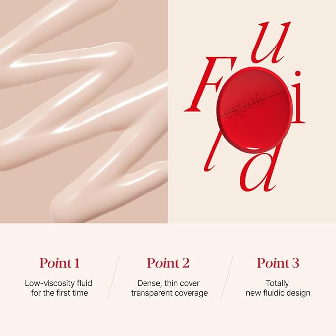 Espoir Be Velvet Fluid Foundation #23 Beige 1.05oz | Luxurious Velvet Finish | Thin, Dense Coverage Matte Foundation | Long-Lasting Hydrated Radiance Liquid Foundation | Korean makeup Foundation-VivaGrace Women