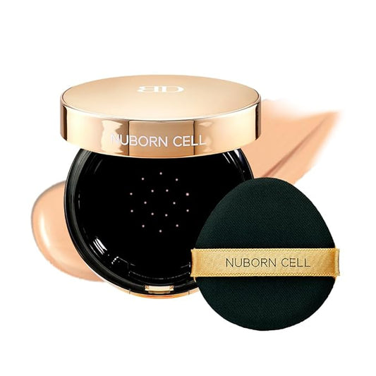 Nuborn Cell Radiant Ampoule Cushion Foundation - 21 Rosy Ivory (Vanilla Beige (23))-VivaGrace Women