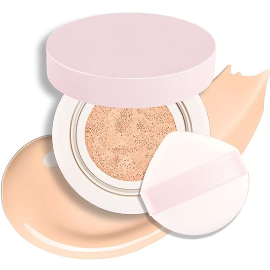 Nuder Cushion Foundation,Fair Ivory for Light & Medium With Neutral Skin Tone,Long-Lasting,Lightweight,Flawless Coverage,Dewy Finish,Concealing Redness,Blemishes and Under-eye Bags for All Skin Types-VivaGrace Women